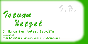 istvan wetzel business card